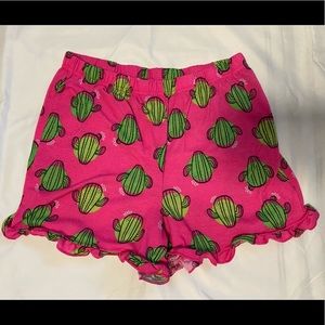 Cute cactus patterned pajama shorts